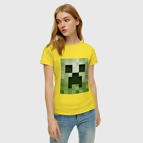 Женская футболка Мinecraft creeper / Желтый – фото 3