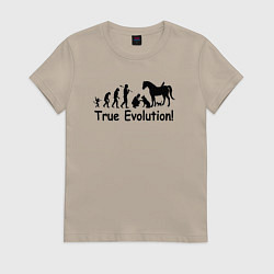 Женская футболка Настоящая эволюция