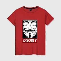 Футболка хлопковая женская DISOBEY, цвет: красный