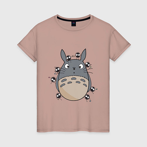 Женская футболка Тоторо / Пыльно-розовый – фото 1