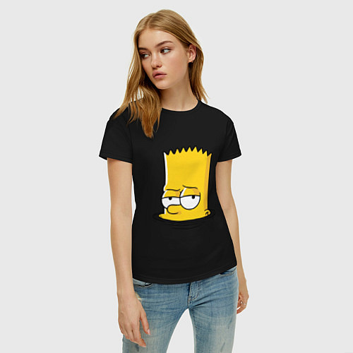 Женская футболка Bart drowns / Черный – фото 3