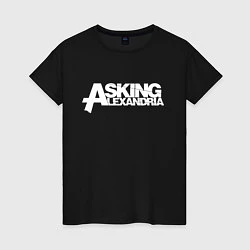 Футболка хлопковая женская Asking Alexandria, цвет: черный