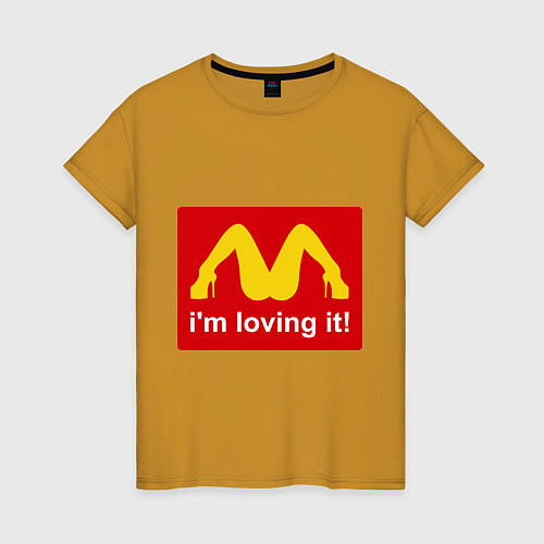 Женская футболка Im lovin it! / Горчичный – фото 1