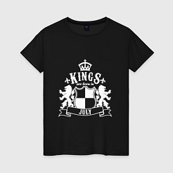 Женская футболка Kings are born in July