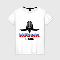 Футболка хлопковая женская Kendo Russia, цвет: белый