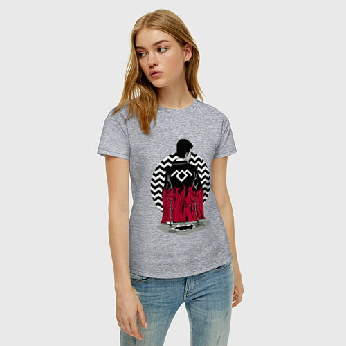 Женская футболка Twin Peaks / Меланж – фото 3