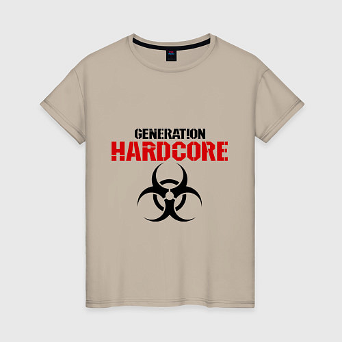 Женская футболка Generation Hardcore / Миндальный – фото 1