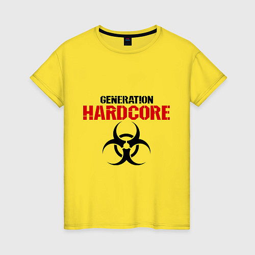 Женская футболка Generation Hardcore / Желтый – фото 1