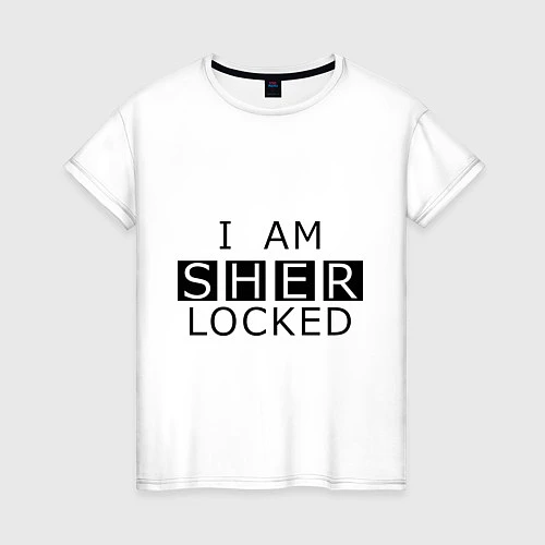 Женская футболка I am Sherlocked / Белый – фото 1