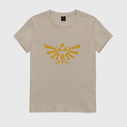 Футболка хлопковая женская The Legend of Zelda, цвет: миндальный
