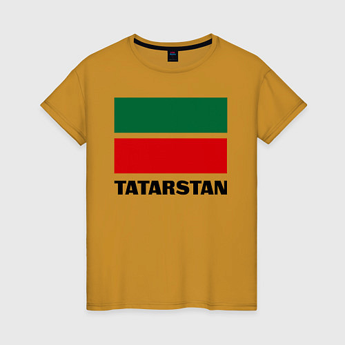 Женская футболка Флаг Татарстана / Горчичный – фото 1