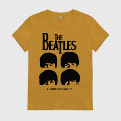 Футболка хлопковая женская A Hard Days Night, цвет: горчичный