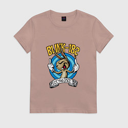 Футболка хлопковая женская Blink-182: Fuck you, цвет: пыльно-розовый