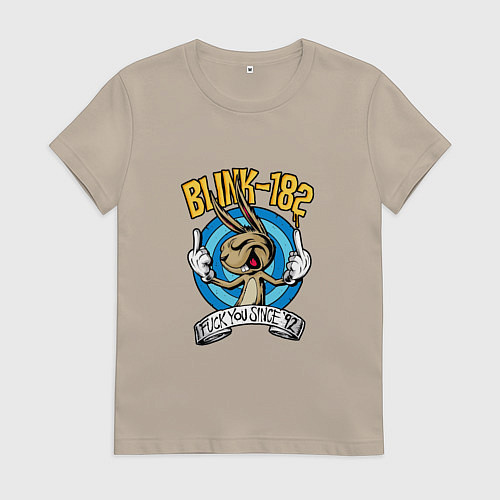 Женская футболка Blink-182: Fuck you / Миндальный – фото 1