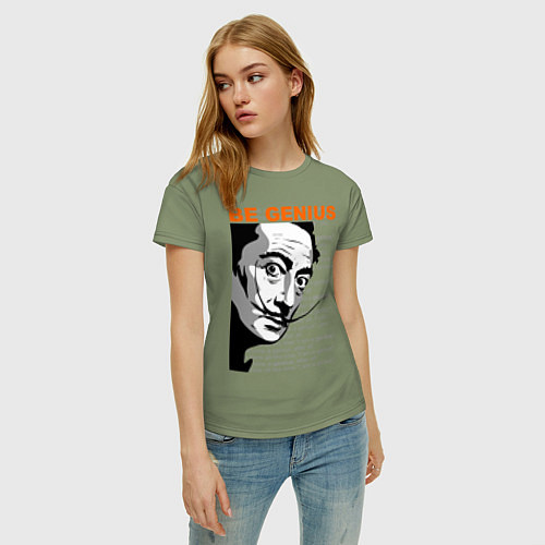 Женская футболка Dali: Be Genius / Авокадо – фото 3