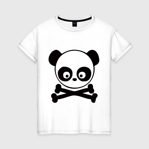 Женская футболка Skull panda / Белый – фото 1