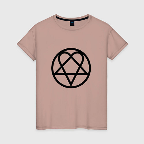 Женская футболка HIM Symbol / Пыльно-розовый – фото 1