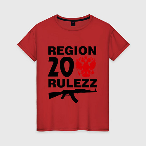 Женская футболка Region 20 Rulezz / Красный – фото 1