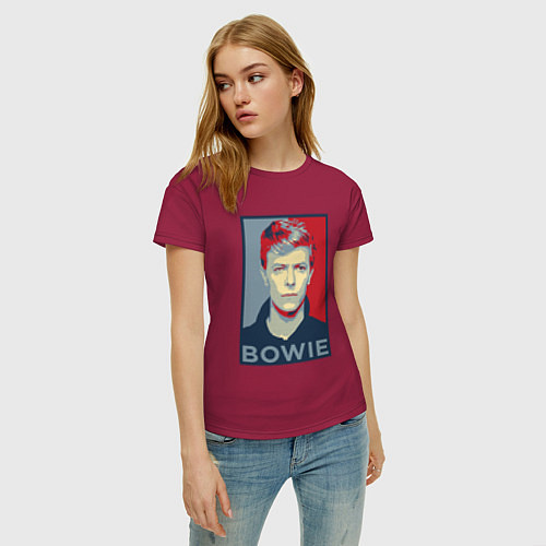 Женская футболка Bowie Poster / Маджента – фото 3