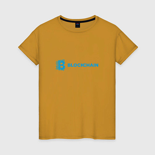 Женская футболка Blockchain / Горчичный – фото 1