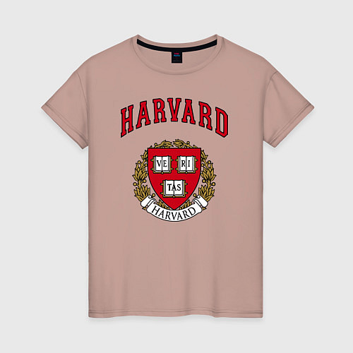 Женская футболка Harvard university / Пыльно-розовый – фото 1