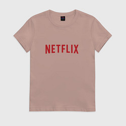Футболка хлопковая женская Netflix, цвет: пыльно-розовый