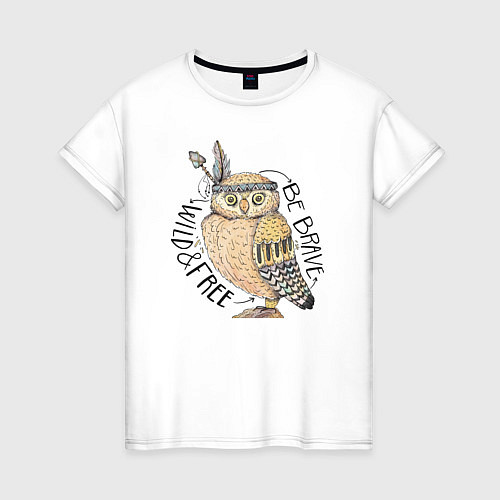 Женская футболка Wild & Free Owl / Белый – фото 1