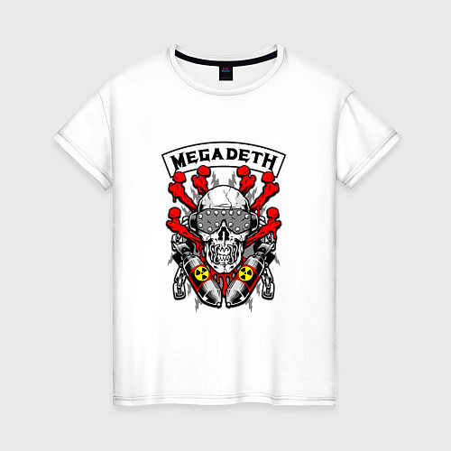 Женская футболка Megadeth Rocker / Белый – фото 1