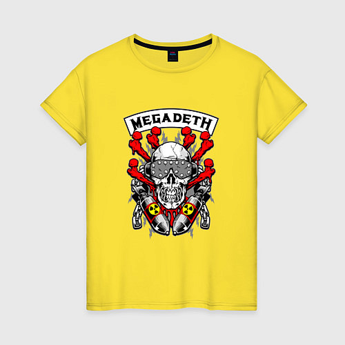 Женская футболка Megadeth Rocker / Желтый – фото 1