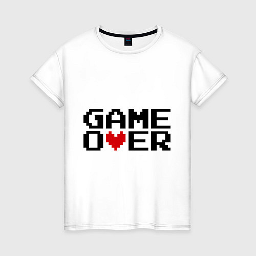 Женская футболка Game over 8 bit / Белый – фото 1