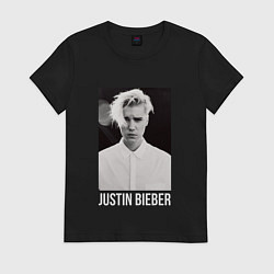 Футболка хлопковая женская Justin Bieber, цвет: черный