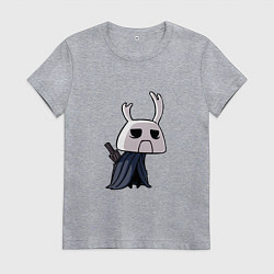 Футболка хлопковая женская Hollow Knight, цвет: меланж