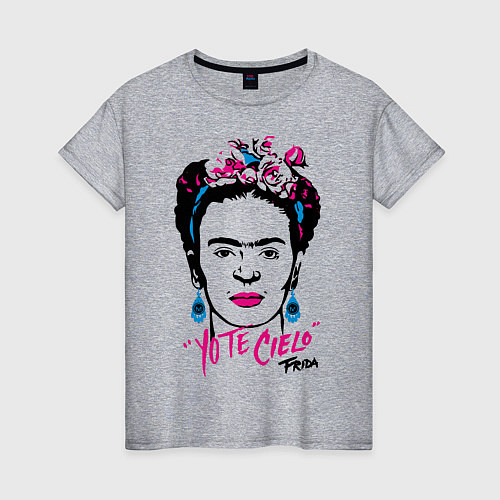 Женская футболка Фрида Кало / Меланж – фото 1