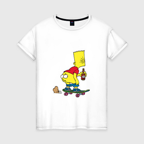 Женская футболка Bart Simpson / Белый – фото 1
