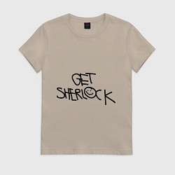 Женская футболка Get sherlock