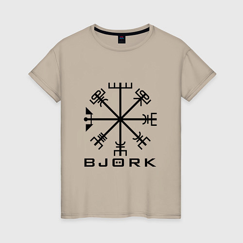 Женская футболка Bjork Rune / Миндальный – фото 1