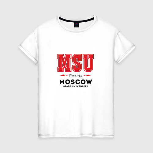 Женская футболка MSU Moscow / Белый – фото 1