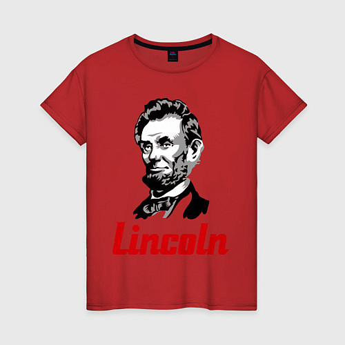 Женская футболка Abraham Lincoln / Красный – фото 1