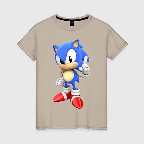 Женская футболка Classic Sonic / Миндальный – фото 1