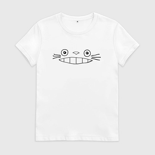 Женская футболка Totoro face / Белый – фото 1