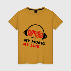 Женская футболка My music my life