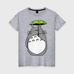 Женская футболка Totoro с зонтом