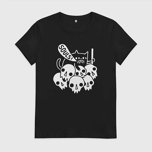 Женская футболка Cat Got Your Soul / Черный – фото 1