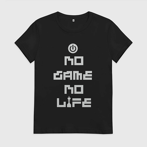 Женская футболка No game No life / Черный – фото 1