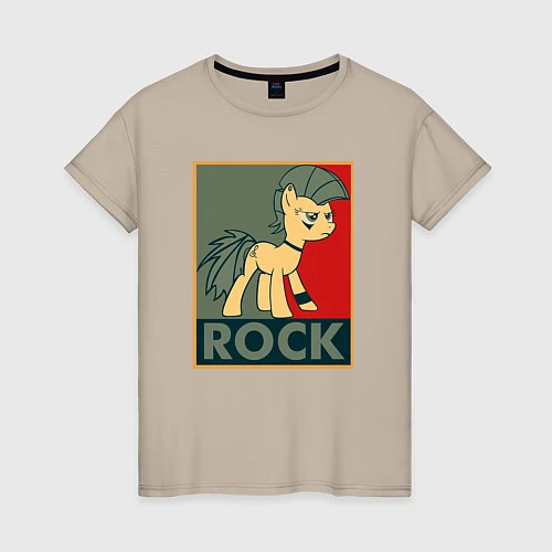 Женская футболка Rock Pony / Миндальный – фото 1