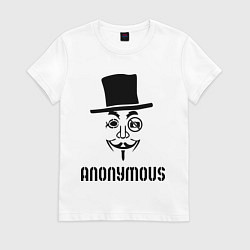 Футболка хлопковая женская Anonymous, цвет: белый