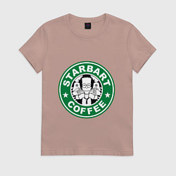 Футболка хлопковая женская Starbart, цвет: пыльно-розовый