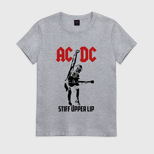 Женская футболка AC/DC: Stiff Upper Lip / Меланж – фото 1