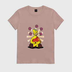 Футболка хлопковая женская Homer Relax, цвет: пыльно-розовый