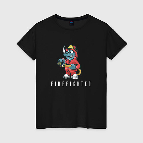 Женская футболка Firefighter / Черный – фото 1